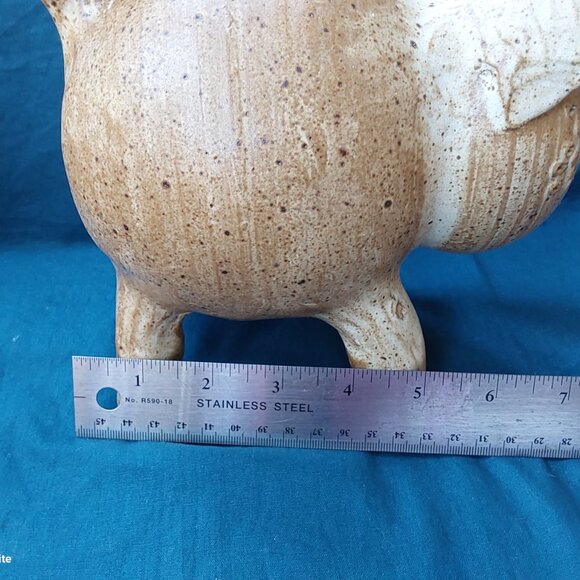 Epic whimsical 1980s studio pottery piggy bank made by Baalbergen excellent cond - Picture 7 of 8